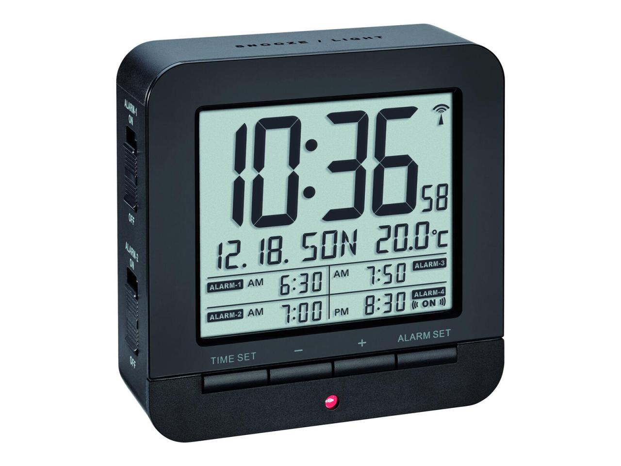 TFA® digitaler Funkwecker 60.2536.01 schwarz/silber von TFA®