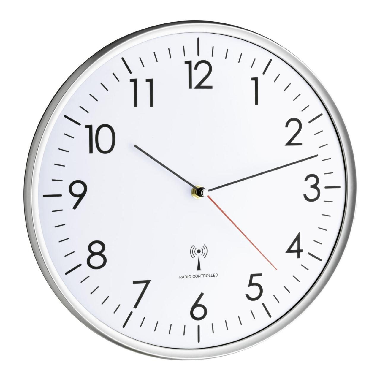 TFA® Funkwanduhr Ø 33 cm silber von TFA®
