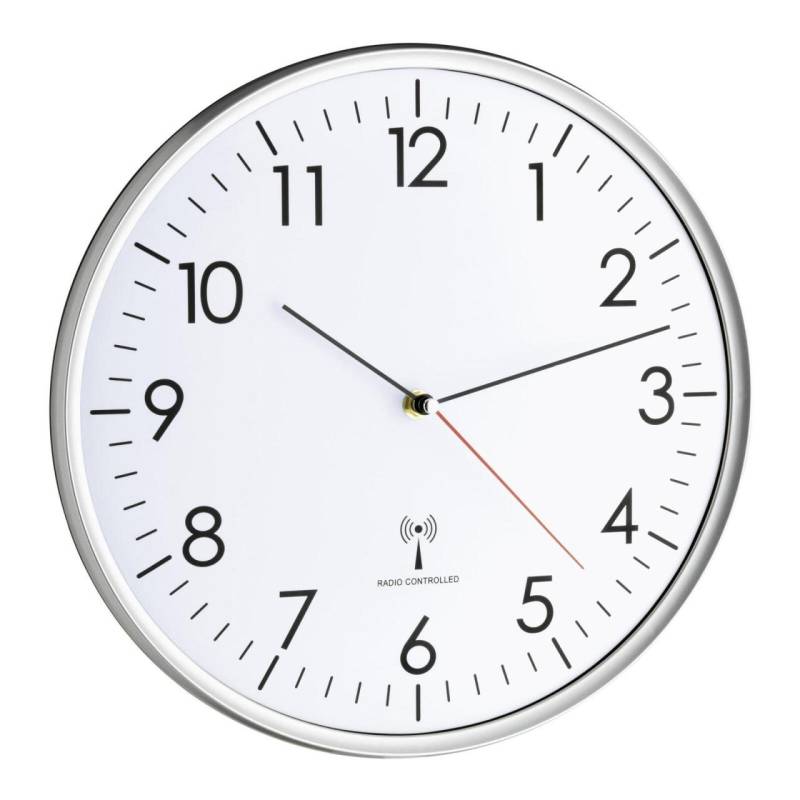 TFA® Funkwanduhr Ø 33 cm silber von TFA®