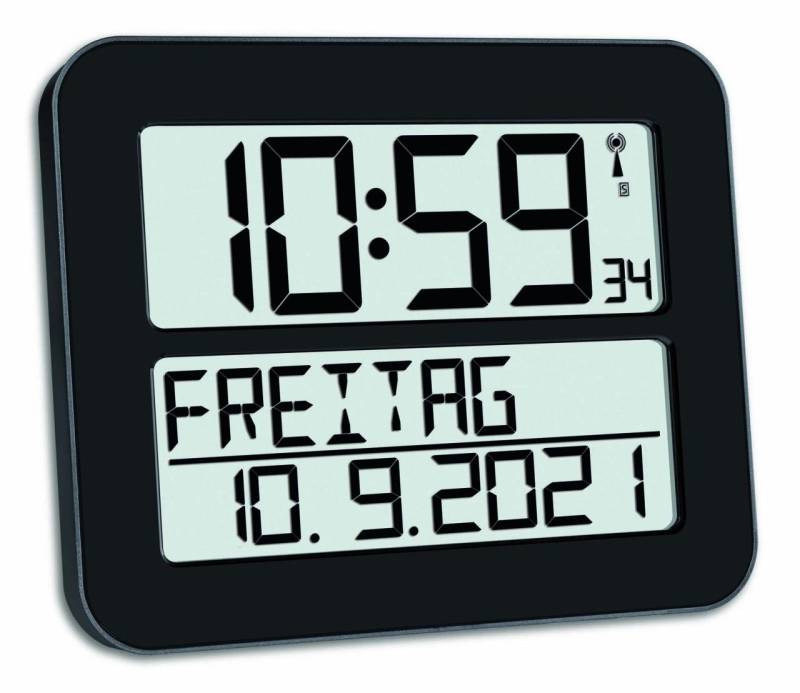 TFA® digitale Funkwanduhr 60.4512.01 schwarz von TFA®