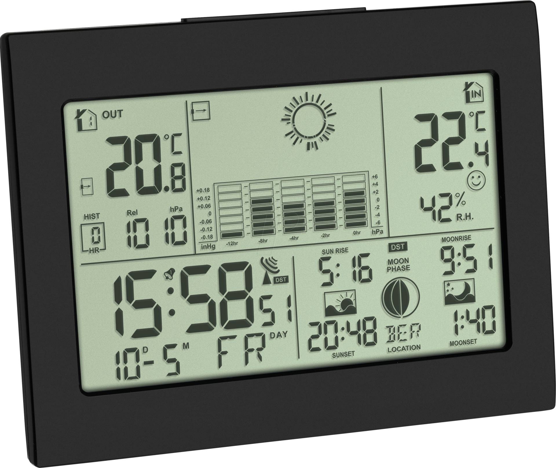 TFA 35115501 - Funk-Wetterstation HORIZON, schwarz von TFA Dostmann