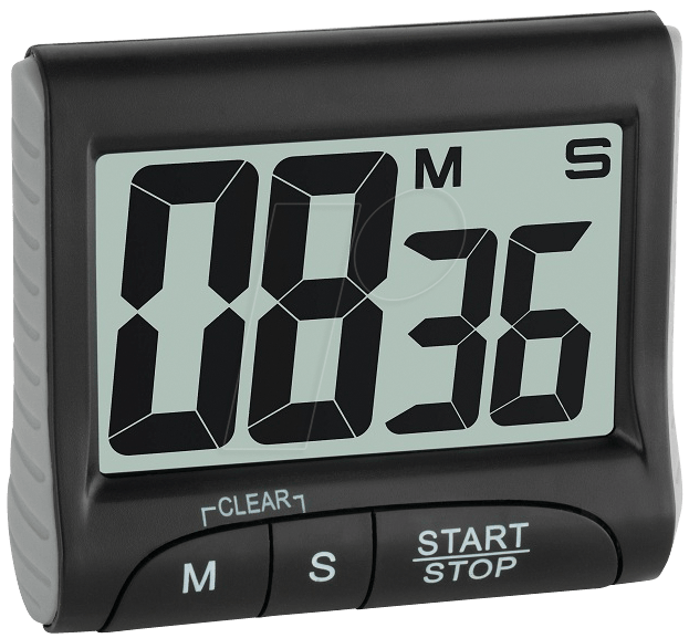 TFA 38202101 - Elektronischer Timer und Stoppuhr, schwarz von TFA Dostmann