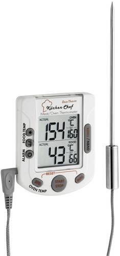 TFA Dostmann 14.1503 Küchen-Thermometer Ofen- und Kerntemperatur, mit Touchscreen, mit Timer, Alarm von TFA Dostmann