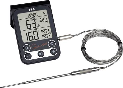 TFA Dostmann 14.1512.01 KÜCHEN-CHEF Grillthermometer Schwarz von TFA Dostmann