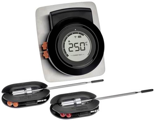 TFA Dostmann 14.1513.01 Grill-Thermometer Alarm, Kabelsensor, Kostenlose App, Überwachung der Kernt von TFA Dostmann