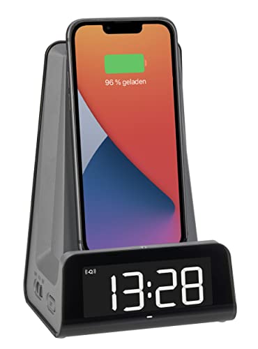 TFA Dostmann 2 in 1 Induktive Ladestation ICONcharge, 60.2033.10, für Smartphones, Kabelloses Laden, mit Weckfunktion, USB-Ladefunktion, Halter für Video Calls, LED-Leuchtziffern, anthrazit TFA Dostmann 2 in 1 Induktive Ladestation ICONcharge, 60.2033.10, für Smartphones, Kabelloses Laden, mit Weckfunktion, USB-Ladefunktion, Halter für Video Calls, LED-Leuchtziffern, anthrazit von TFA Dostmann
