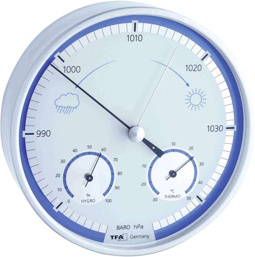 TFA Dostmann 20.2027.20 Analoge Wetterstation Vorhersage für 12 bis 24 Stunden von TFA Dostmann