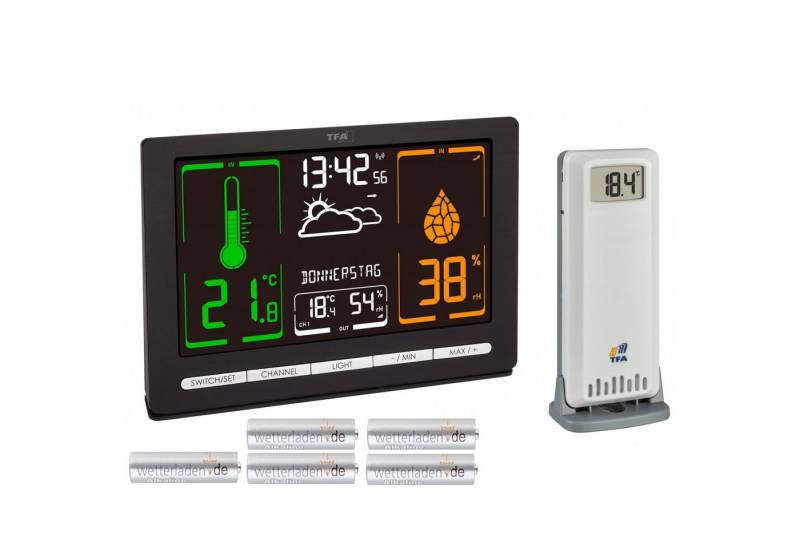TFA Dostmann 35.1132.01 Meteochrome mit Farbdisplay und Wettervorhersage Funkwetterstation von TFA Dostmann