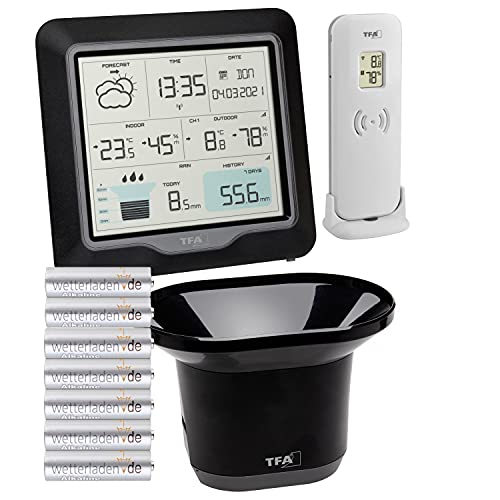 TFA Dostmann 35.1160 RAIN PRO Funk-Wetterstation mit Regenmesser Wettervorhersage, mit Batterien von TFA Dostmann