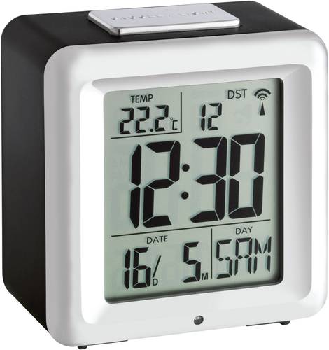 TFA Dostmann 60.2503 Funk Wecker Schwarz-Silber Alarmzeiten 1 TFA Dostmann 60.2503 Funk Wecker Schwarz-Silber Alarmzeiten 1 von TFA Dostmann