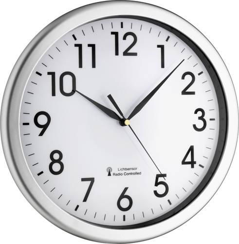 TFA Dostmann 60.3519.02 Funk Wanduhr 30.8cm x 4.3cm Silber von TFA Dostmann