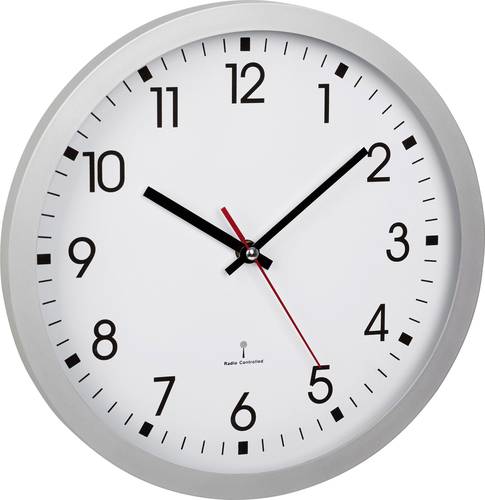 TFA Dostmann 60.3522.02 Funk Wanduhr 30cm x 4.3cm Silber von TFA Dostmann