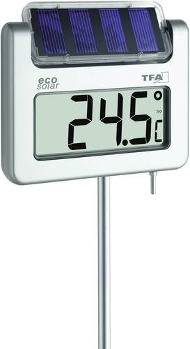 TFA Dostmann Avenue Solar Garten-Thermometer Silber von TFA Dostmann