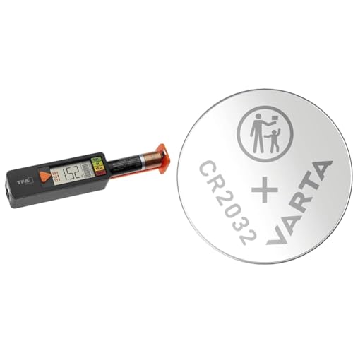 TFA Dostmann Batterietester BatteryCheck & VARTA Batterien Knopfzellen CR2032 von TFA Dostmann