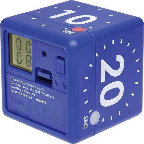 TFA Dostmann CUBE Timer Blau digital von TFA Dostmann