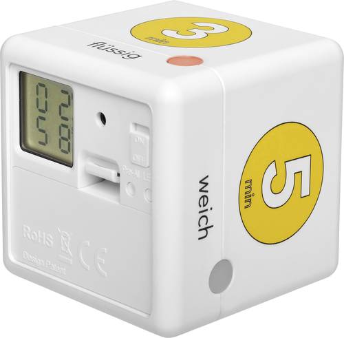 TFA Dostmann Cube Timer Ei Eieruhr Weiß, Gelb digital von TFA Dostmann