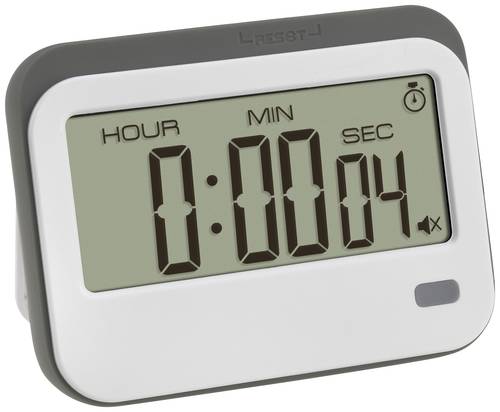 TFA Dostmann Digitaler Timer mit Stoppuhr und Wecker Timer Weiß, Grau digital von TFA Dostmann