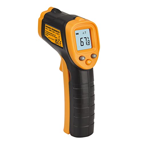 TFA Dostmann Digitales Infrarot-Thermometer Ray Light, 31.1143.13, berührungsloses Messen der Oberflächentemperatur, gemäß HACCP, Messdauer unter 1 Sek, schwarz/orange von TFA Dostmann