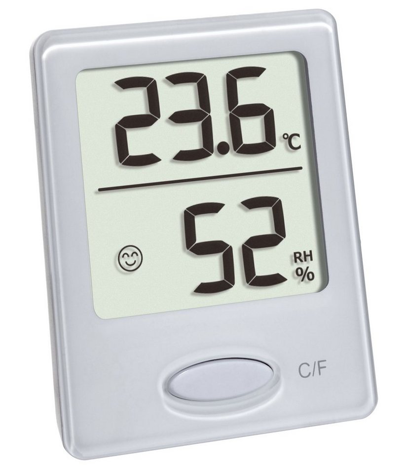 TFA Dostmann Digitales Thermo-Hygrometer, weiß Wetterstation von TFA Dostmann