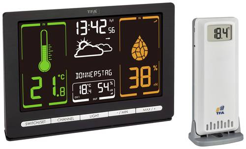 TFA Dostmann Funk-Wetterstation METEOCHROME 35.1132.01 Funk-Wetterstation Vorhersage für 12 bis 24 von TFA Dostmann