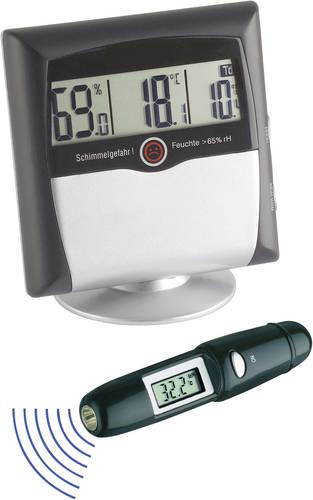 TFA Dostmann MS-10 Luftfeuchtemessgerät (Hygrometer) 1% rF 99% rF Set Hygrometer + Infrarot - Therm von TFA Dostmann