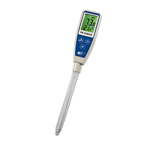TFA Dostmann PH Check G pH-Messgerät, 31.3002.06, mit fest angeschlossener Glaselektrode, IP65 spritzwassergeschützt, 1-3 Punkt Kalibrierung möglich, digital, blau von TFA Dostmann