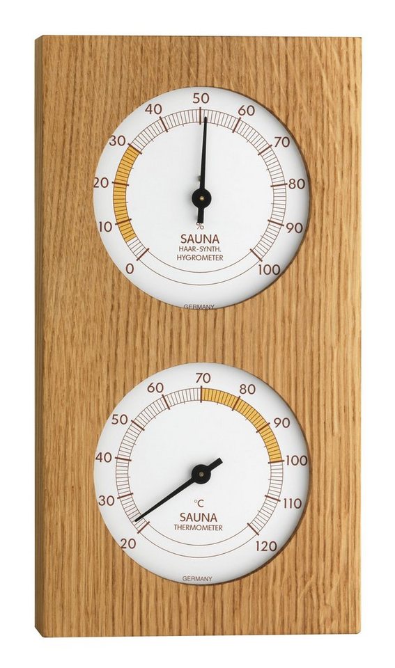 TFA Dostmann Sauna-Thermo-Hygrometer, 130x242mm Wetterstation von TFA Dostmann