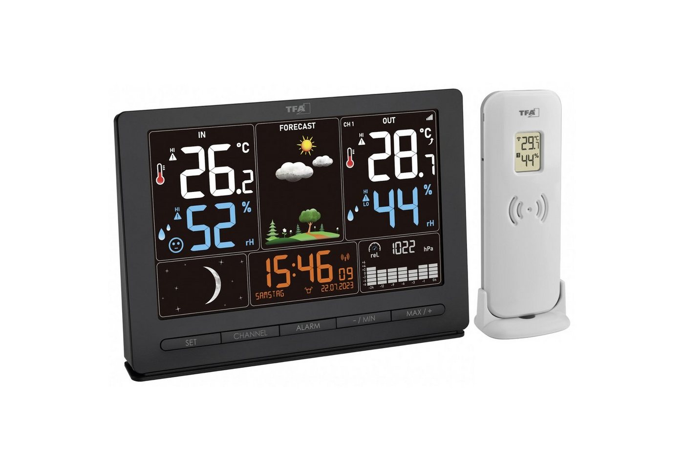 TFA Dostmann Season 2 TFA 35.1118.01 Farbdisplay Wettersymbole Funkwetterstation von TFA Dostmann