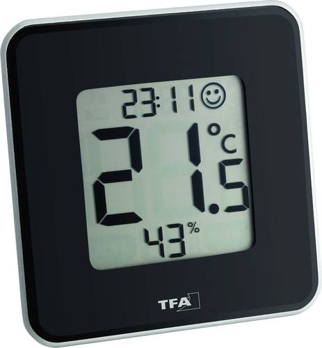 TFA Dostmann Style Thermo-/Hygrometer Schwarz von TFA Dostmann