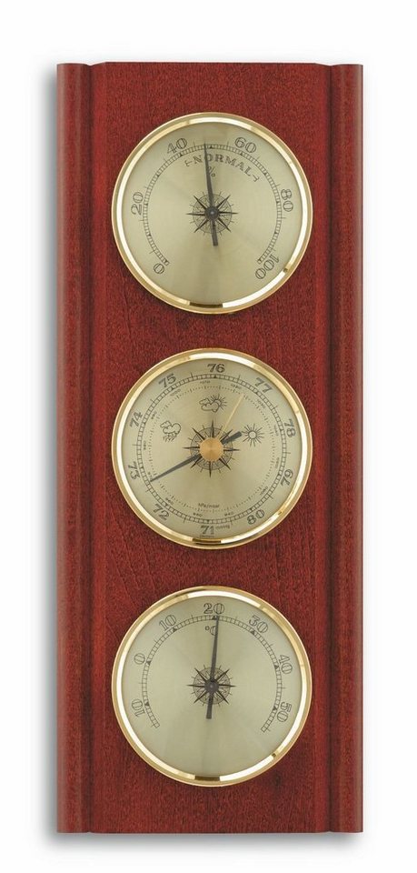 TFA Dostmann TFA 20.1002 analoge Wetterstation aus Massivholz Innenwetterstation von TFA Dostmann