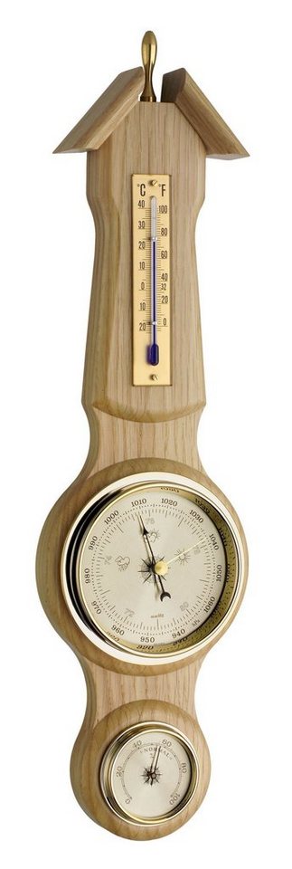 TFA Dostmann TFA 20.1040 Analoge Wetterstation aus Massivholz Wetterstation von TFA Dostmann