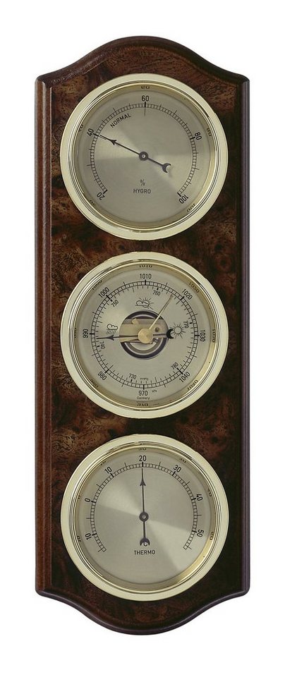 TFA Dostmann TFA 20.1076 analoge Wetterstation aus Massivholz Innenwetterstation von TFA Dostmann