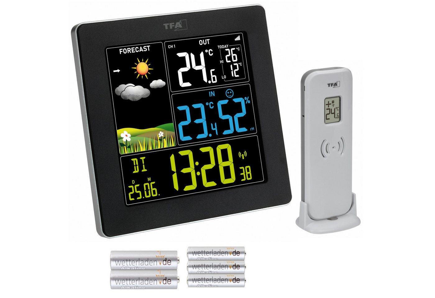 TFA Dostmann TFA 35.1174.01 SUN 2 mit Farbdisplay, Außensender, Funkuhr, Datum Funkwetterstation TFA Dostmann TFA 35.1174.01 SUN 2 mit Farbdisplay, Außensender, Funkuhr, Datum Funkwetterstation von TFA Dostmann