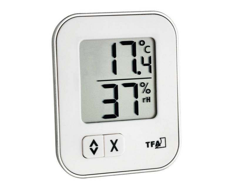 TFA Dostmann TFA Digitales Thermo-Hygrometer Moxx, weiß Wetterstation von TFA Dostmann