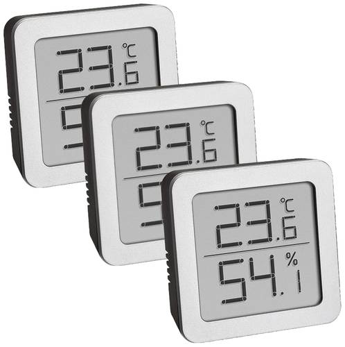 TFA Dostmann Thermo-/Hygrometer Silber, Schwarz von TFA Dostmann