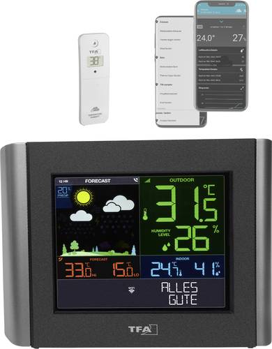 TFA Dostmann VIEW METEO 35.8000.01 WLAN-Wetterstation Vorhersage für 12 Stunden Anzahl Sensoren max von TFA Dostmann