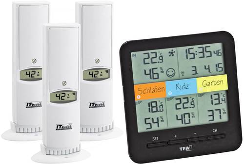 TFA Dostmann Weatherhub SmartHome System Klima@Home Funk-Thermo-/Hygrometer Schwarz von TFA Dostmann