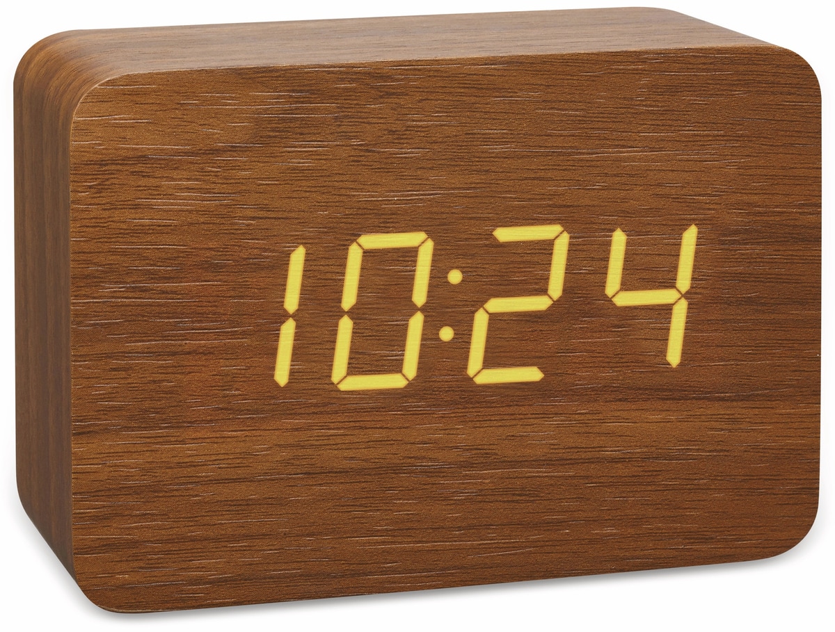 TFA Digitaler Funkwecker Clocco, braun, orangene LED TFA Digitaler Funkwecker Clocco, braun, orangene LED von TFA