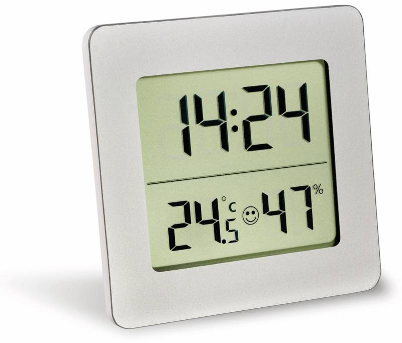 TFA Digitales Thermo-Hygrometer 30.5038.54, silber von TFA