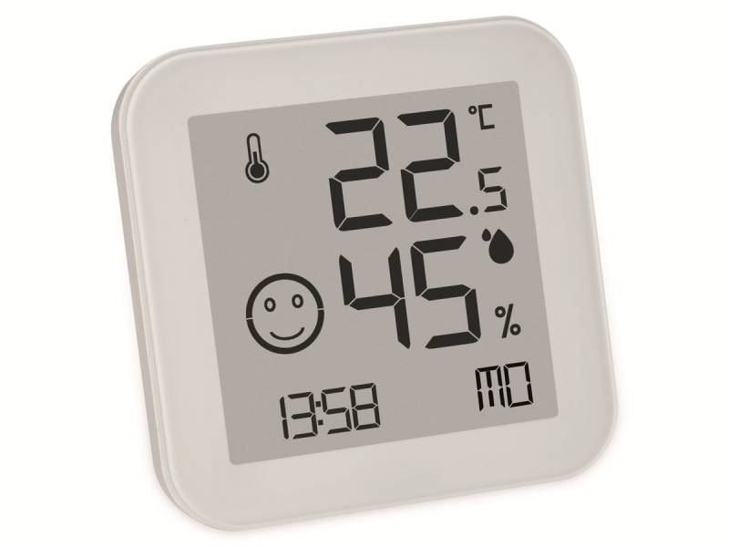 TFA Digitales Thermo-Hygrometer Black&White 30.5054, weiß von TFA