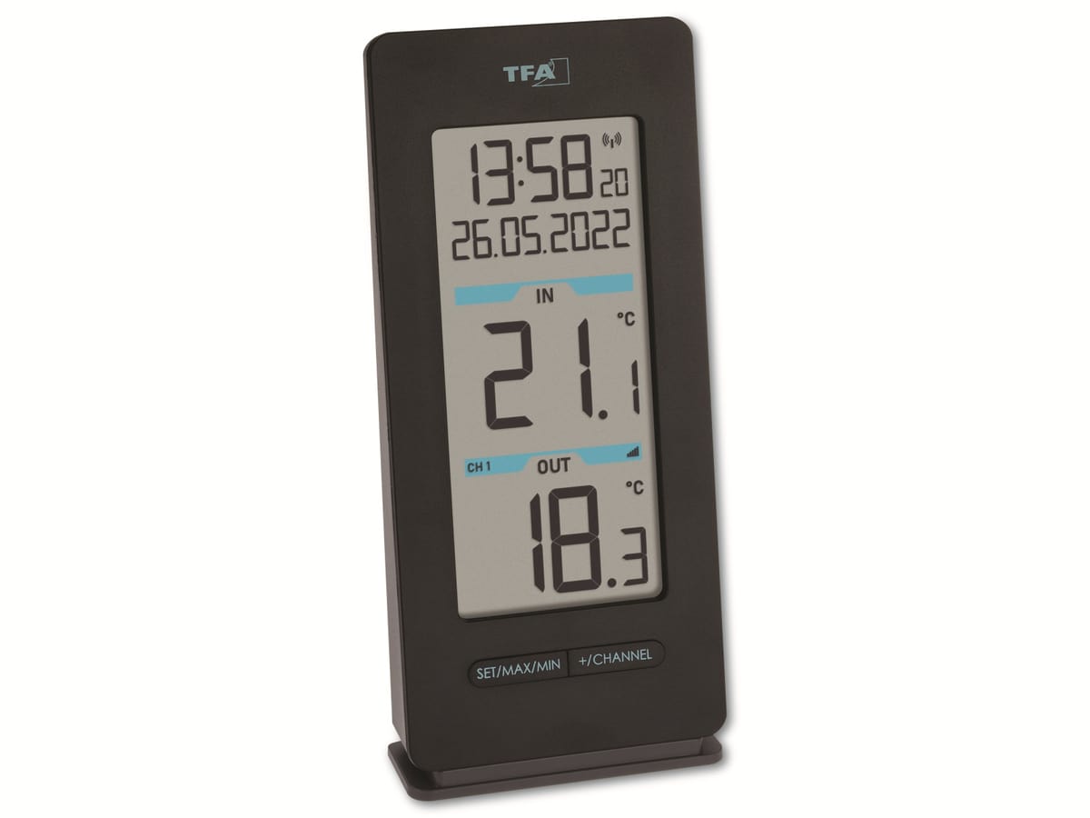 TFA Funk-Thermometer BUDDY 30.3072.01, schwarz von TFA