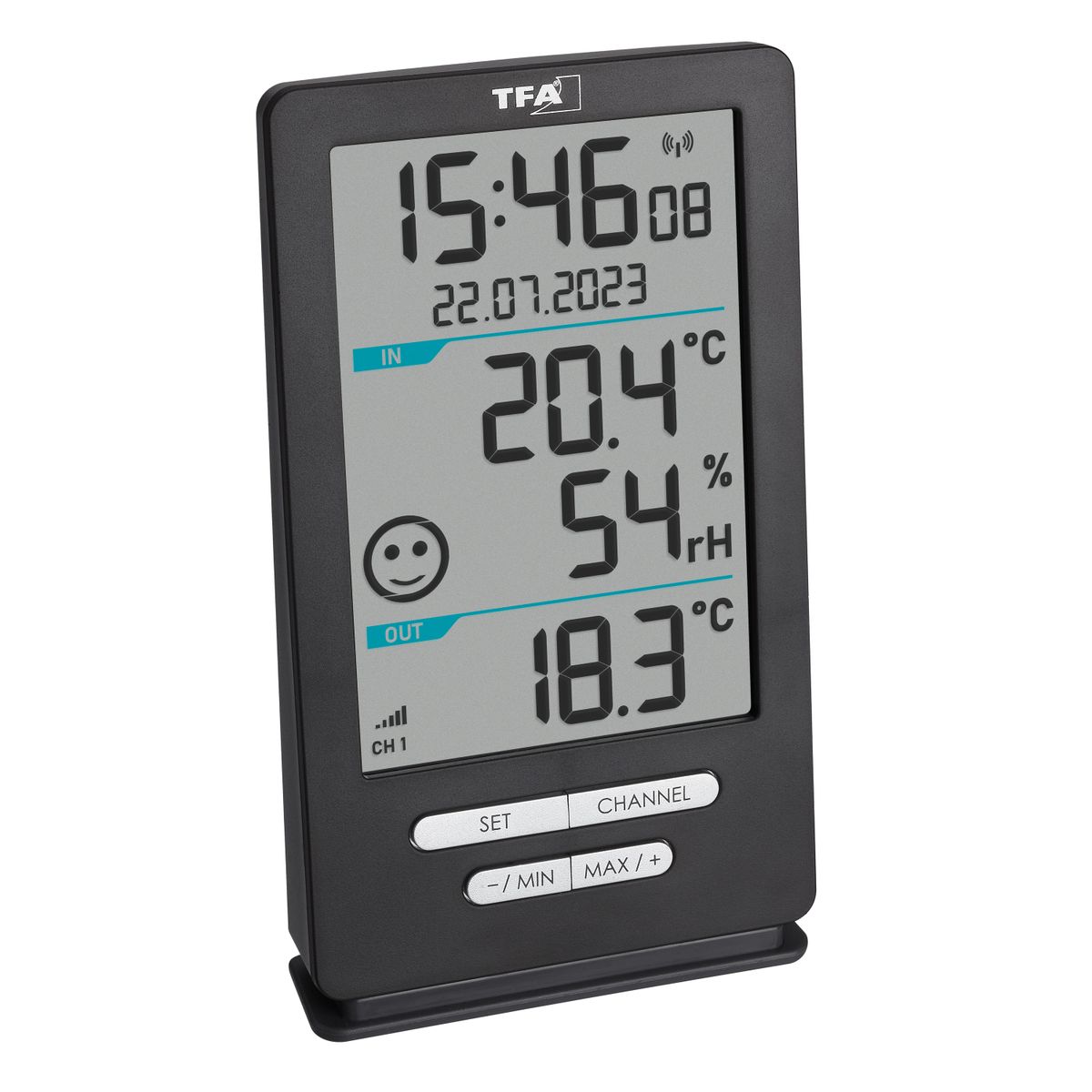 TFA Funk-Thermometer Xena Home, 30.3074.10, anthrazit von TFA