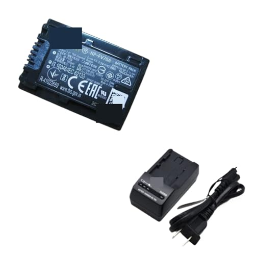 7,3 V 1900 MAh for NP-FV70A FV70A Hochleistungs-Kamera-Akku, Kompatibel Mit Sony, for FV50A AX700 AX45 60 AX100E AXP55 EAX40 BC-TRV-Ladegerät(3 Battery 1 Charger) von TFNVYQQZ