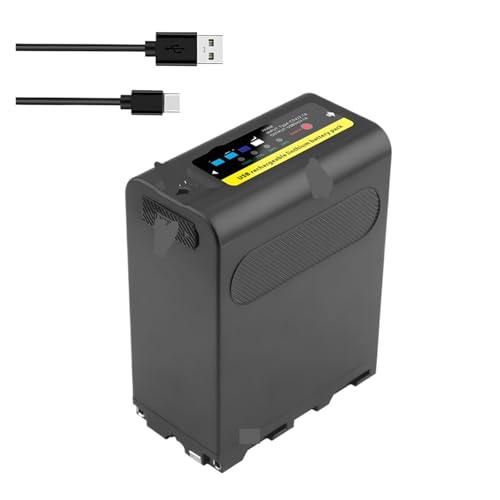Akku, 12000 MAh NP-F990 NP-F970 F960 F970 Akku Mit LED-Betriebsanzeige, Kompatibel for Sony, for F960 F550 F570 F750 F770 MC1500C 190P(1 Battery) von TFNVYQQZ