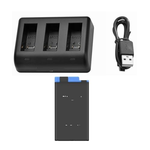 Kamera-Akku 2020 Volldekodier-Akku Und 3-Port-Ladegerät, Kompatibel Mit GoPro II, Kamera-Akku-Zubehör(1battery1charger) von TFNVYQQZ