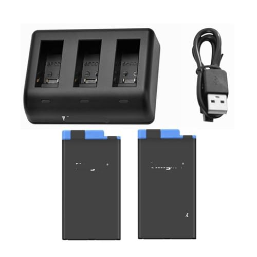 Kamera-Akku 2020 Volldekodier-Akku Und 3-Port-Ladegerät, Kompatibel Mit GoPro II, Kamera-Akku-Zubehör(2battery1charger) von TFNVYQQZ