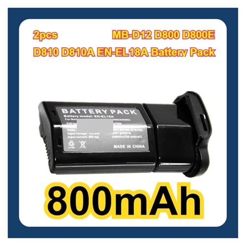 Kamera-Akku 800 MAh, Kompatibel Mit Nikon, for MB-D12 D800 D800E D810 D810A EN-EL18A Akkupack Kamera-Akku 800 MAh, Kompatibel Mit Nikon, for MB-D12 D800 D800E D810 D810A EN-EL18A Akkupack von TFNVYQQZ