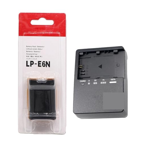 LP-E6N LPE6N 1865 MAh Kamera-Akku, Kompatibel Mit Canon, Kompatibel Mit EOS, for R 5D Mark IV III 90D 80D 70D 60D 60Da 5DS 5DSR 6D 5D 7D Mark II Kamera LC-E6E(2 Pcs Battery) von TFNVYQQZ