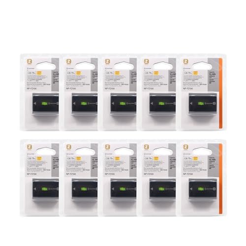 NP-FZ100 NPFZ100 2280 MAh Kameraakku BC-QZ1 Ladegerät, Kompatibel Mit Sony, for A9 A7RIII ILCE-9 A7R3 ILCE-7RM3 A7RM3 ILCE-7M3K A7M3K Kamera(10Pcs Battery) von TFNVYQQZ