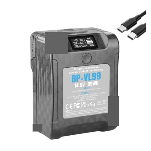 V-Mount V-Lock 50Wh/99Wh Akku BP-Akku Mit PD65W-Anschluss, Kompatibel Mit Sony, Camcorder-Broadcast-Videoleuchte, Kompatibel Mit Blackmagic URSA(99Wh Battery) von TFNVYQQZ